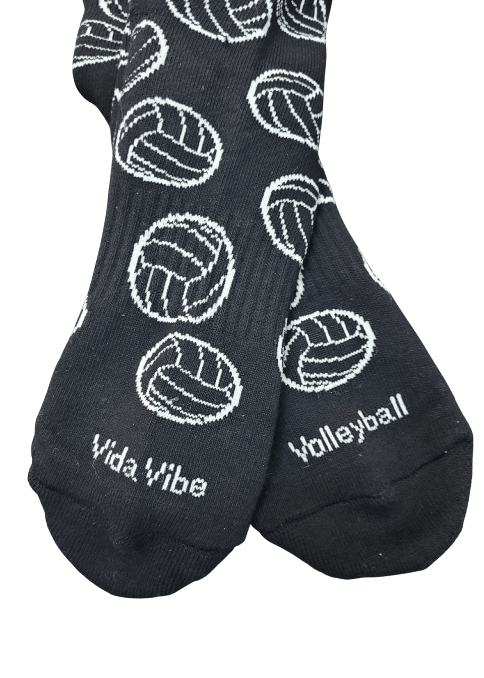 Black and White Volleyball Socks - VidaVibe